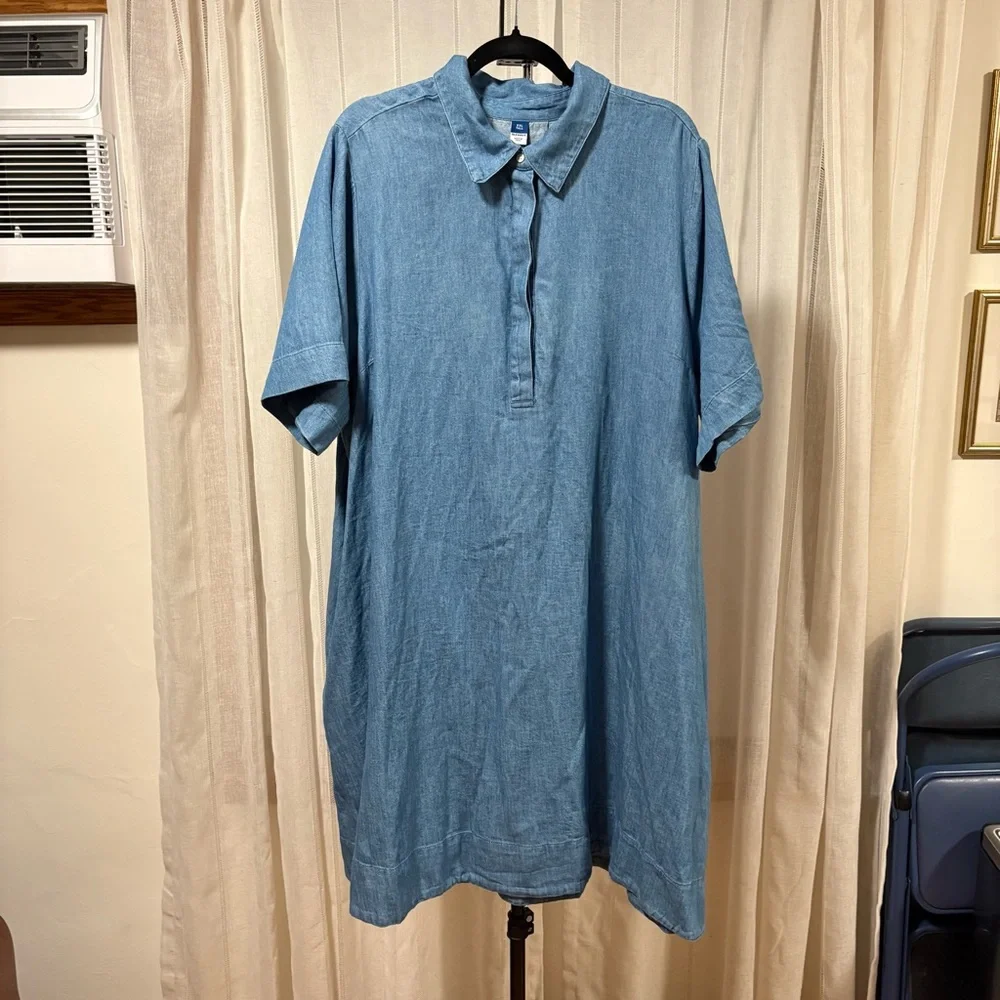 Old Navy XXL Tall Lightweight Denim Swing Dress - Picture 1 of 3